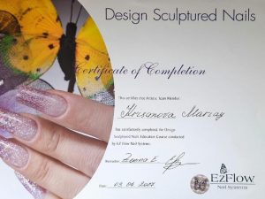 Сертификат специалиста по наращиванию ногтей